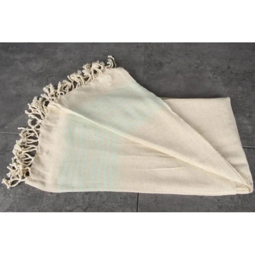 Turkish Organic Linen Handmade Towel Wrap Scarf Swim Cover Throw Blanket 40x79
